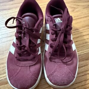Adidas Kids Burgundy Sneakers